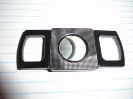 Stainless Steel and  Black Metal Plated Cigar cutter image 2