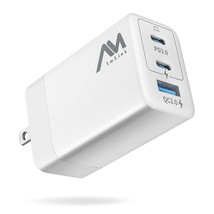 Usb C Charger 65W Fast Charger Block, Pps 3-Port Pd 3.0 Gan Charger, Compact Fol - £59.12 GBP