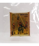 USPS 2001 Heroes USA Stamp Lapel Hat Pin Pinback Enameled Metal - £4.82 GBP