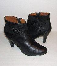 SOFFT Women&#39;s Black Leather Dress Heel Zipper Fashion Ankle Boots Shoes SZ 8.5 M - £36.87 GBP