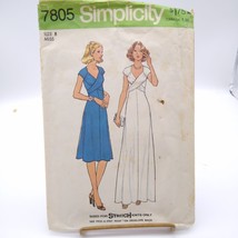 Vintage Sewing PATTERN Simplicity 7805, Misses 1976 Dress in Two Lengths, Size 8 - $28.06
