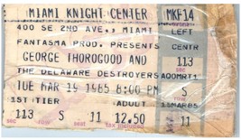 Vintage George Thorogood Ticket Stub Marzo 19 1985 Miami Florida - $39.58