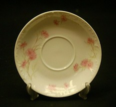 Antique Haviland Limoges France 5-1/4 Saucer Plate Pink Cornflower Smooth Edge a - £6.98 GBP