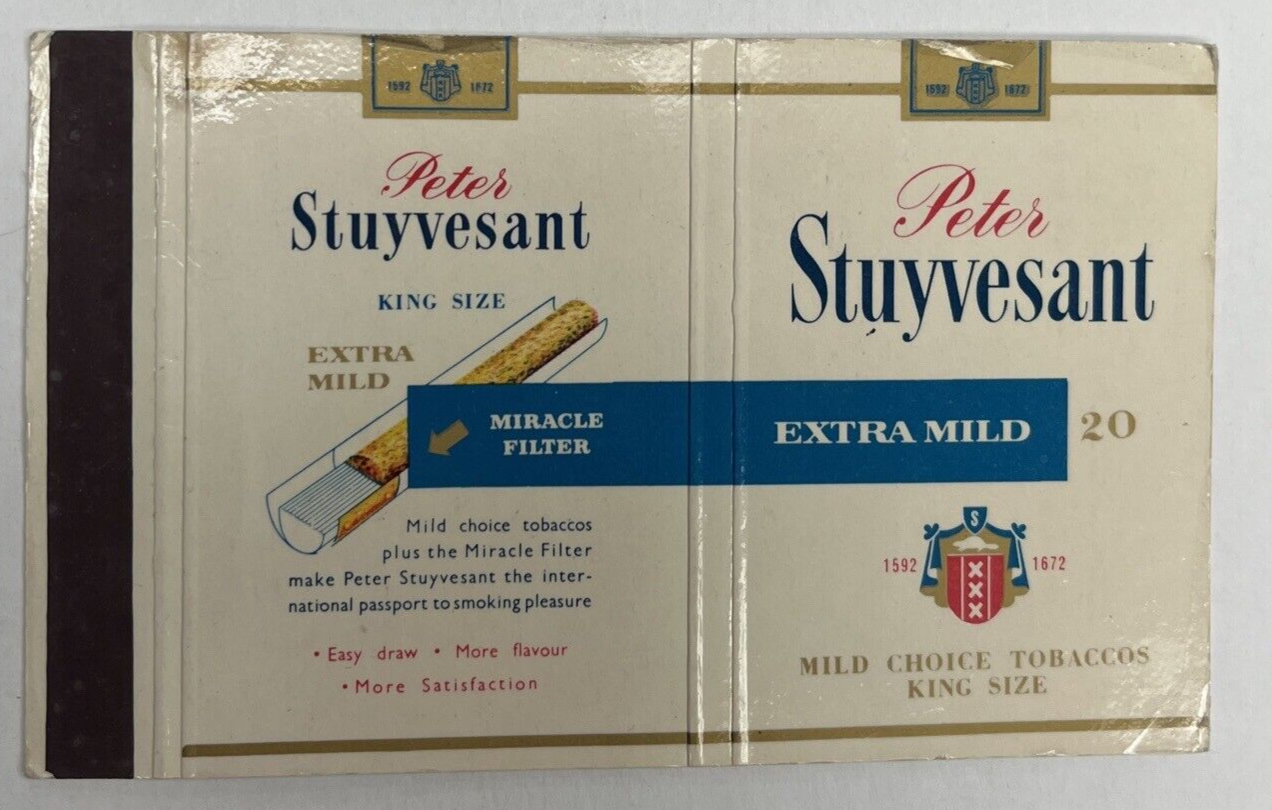 Primary image for PETER STUYVESANT CIGARETTES TOBACCO MATCHBOOK COVER EMPTY MATCHCOVER -E24