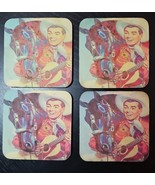 Singing Cowboy with Horse and Guitar Set of 4 Neoprene Beverage Coasters - $366.56 MXN