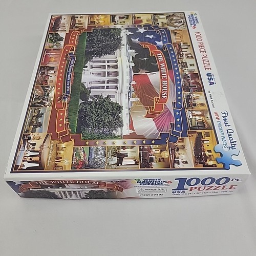 White House Puzzle White Mountain 1000 Pc 940S 1600 PA Ave RARE COMPLETE EUC Item image 5