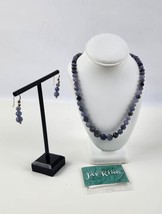 Jay King Tanzanite Necklace &amp; Earrings 18&quot; -20&quot; Graduated Beads Sterling Silver - £111.05 GBP