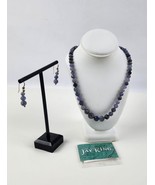 Jay King Tanzanite Necklace &amp; Earrings 18&quot; -20&quot; Graduated Beads Sterling... - £116.36 GBP