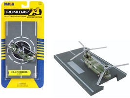 Boeing CH-47 Chinook Helicopter Olive Camouflage &quot;United States Army&quot; with Runwa - $23.22