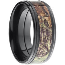 COI Black Tungsten Carbide Camo Wedding Band Ring - TG3572  - £102.25 GBP