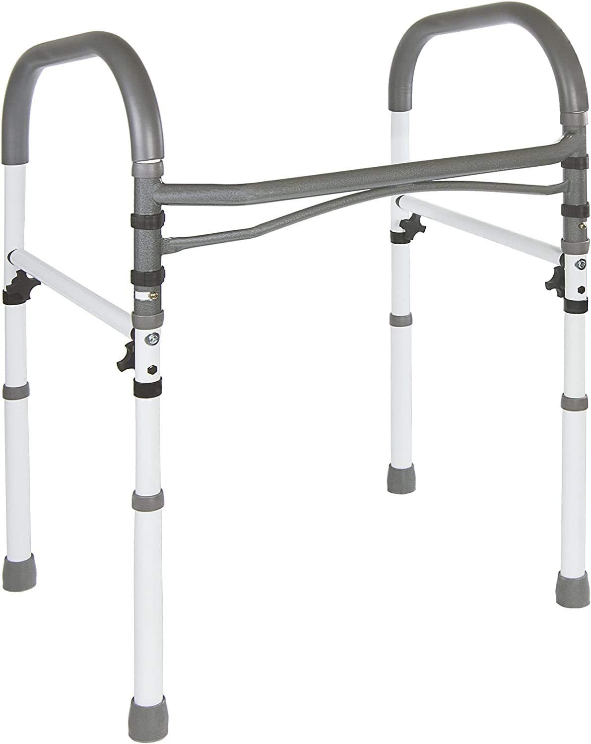 Primary image for Vaunn Deluxe Bathroom Safety Toilet Rail - Gray, Adjustable Toilet Safety Frame,