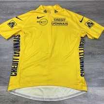 VTG 2002 Men’s Nike Le Tour De France Credit Lyonnais Sz XL Cycle Jersey Yellow - £16.90 GBP