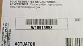 Whirlpool Washer SHIFT ACTUATOR - OEM Part No. W10913953 - New (Open box) - £27.05 GBP