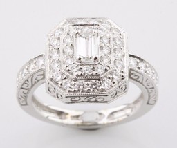 Authenticity Guarantee 
 1.15 carat Emerald Cut Diamond 18K White Gold Engage... - £2,697.47 GBP