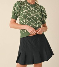 &amp;merci Short Sleeve Bow Pattern Sweater Size L - $23.76