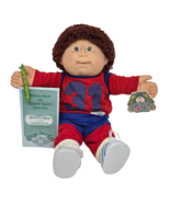 VINTAGE CABBAGE PATCH KIDS BROWN HAIR BOY DOLL HOLDING CRAYON TWO TEETH ... - $1,642.34 MXN