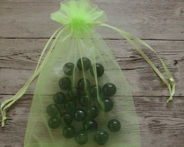 Twenty Two (22) ~ Solid Black ~ Glass Marbles ~ Assorted Sizes to 16mm (135) - £17.54 GBP