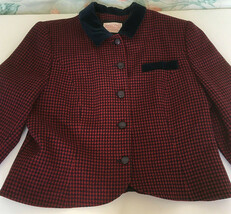 Wool petite VTG pendleton women&#39;s skirt suit pleated skirt matching jacket - $545.63 MXN