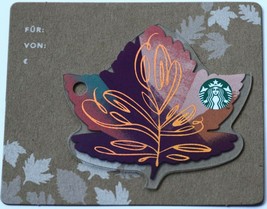 Starbucks Austria 2017 Fall Autumn Leaf Card Carved New - £7.93 GBP