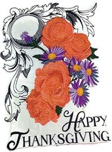 Custom and Unique Happy Thanksgiving[ Happy Thanksgiving with Flourish]E... - $20.58
