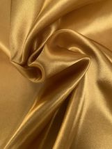 Gold 58/60&quot; Charmeuse Satin Fabric - £7.02 GBP