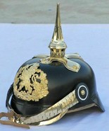 Collectible German Leather Pickelhaube Helmet Imperial Officer’s Grade P... - €85,11 EUR