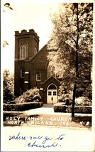 RPPC Holy Family Church North Chicago Illinois IL UNP Vogel Photo Postcard D7 - £9.64 GBP