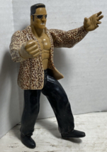 1998 The Rock Dwayne Johnson Action Figure WWF WWE Leopard Jacket - $16.82