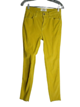 We The Free Raw Hem Skinny Corduroy Jeans Mustard Yellow Raw Hem Size 27 - £18.50 GBP