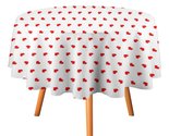 Seamless Red Hearts Tablecloth Round Kitchen Dining for Table Cover Deco... - $15.99+
