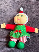 Cabbage Patch Kids Cute Small Red &amp; Green Christmas Holiday Stuffed Doll... - $11.29