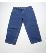 Vintage Y2K 2003 Carhartt Mens 44x27 Faded Wide Leg Dungaree Denim Jeans... - $64.30