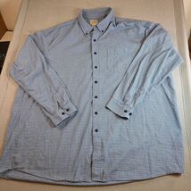 LL Bean XXXL Tall Traditional Fit Cotton Button Down Shirt Blue Check - $56.32 CAD