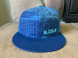 Lebron James TRUE Nike Hat Rubber City King Logo Cap Rare Snapback Men Blue NWOT - £55.37 GBP