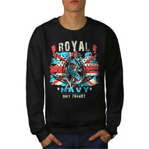 Wellcoda Royal Navy Glory UK Mens Sweatshirt, British Casual Pullover Jumper - £23.76 GBP+