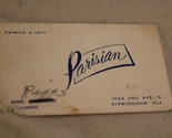Vintage Business Card Parisian Birmingham Mrs Riggs - $5.93
