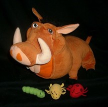Disney Lion King Feed Me Pumbaa Warthog W/ Bugs Stuffed Animal Plush Toy 2002 - £22.89 GBP