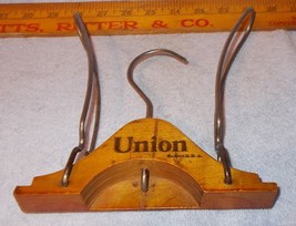 Vintage Old Union Wooden Folding Clothes Hanger 18 inch Traveling - £15.94 GBP