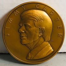 Jimmy Carter 1977 Presidential Inaugural Medal Solid Bronze Franklin Mint - £15.53 GBP