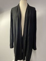NWT Chico&#39;s Zenergy Plush Black Open Cardigan Long Sleeve Size XL - £18.62 GBP
