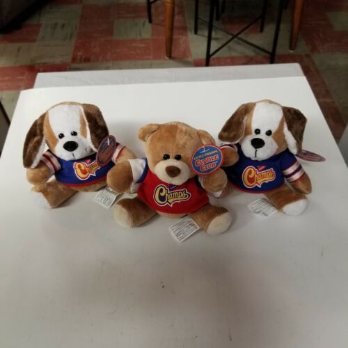 Vintage Cuddle Club Little Champs Plush Toy Lot of 3, 2 Puppies & 1 Bear, New - $18.76