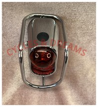 VINTAGE LOWRIDER CLASSIC REAR TAIL LIGHT W/ STEEL BUMPER , LM2 RED/CHROME - £28.03 GBP