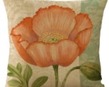 Handcrafted ~ Vintage Spring Flower ~ Decorative Pillow Cover ~ 18&quot; Squa... - £22.42 GBP
