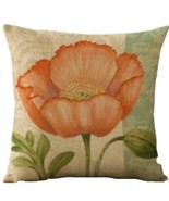 Handcrafted ~ Vintage Spring Flower ~ Decorative Pillow Cover ~ 18&quot; Squa... - $38.36 CAD