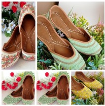 Womens bellies Punjabi Jutti bridal Wedding Mojari flat US Size 5-9 Mult... - $32.13