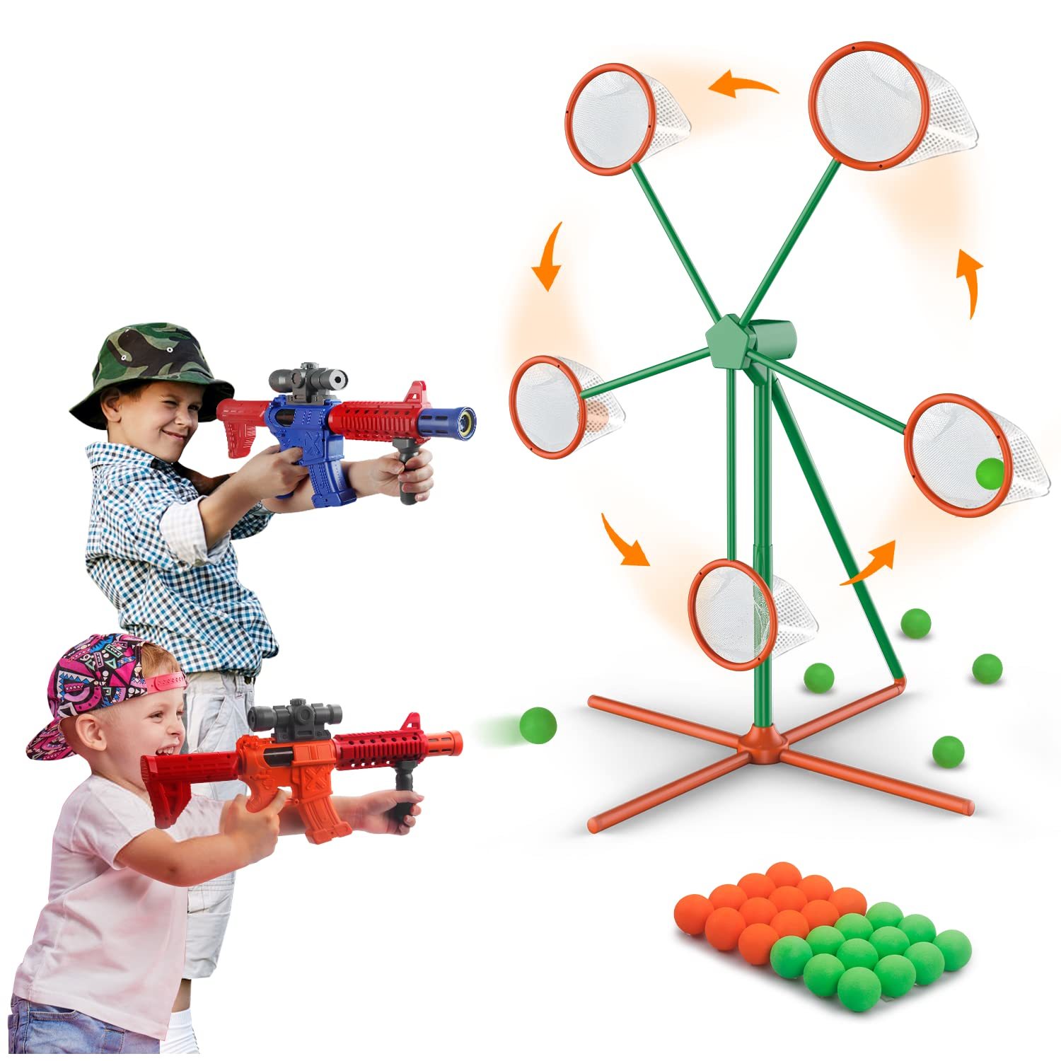 Shooting Games Toys For Boys,Kids Toys Outdoor Games With 2Pk Popper Air Toy Gun