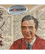 Artnwordz Mr. Rodgers Original Art Dictionary Be My Neighbor Vintage Pages Call