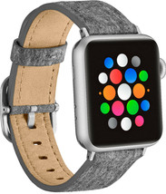 NEW Platinum Heritage Fabric Watch Strap for Apple Watch 38mm / 40mm Light Gray - £7.19 GBP