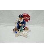 2004 Policeman Santa Clause Christmas Holiday Ornament On Snowflake - €16,81 EUR