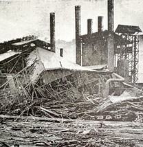 Cambria Iron Works Ruin 1889 Johnstown Flood Victorian Print Pennsylvani... - £8.91 GBP